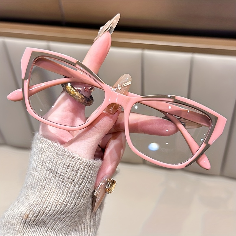 Lunettes de lecture élégantes pour femmes - Design color block tendance, anti-lumière bleue, puissance de 1,0 à 4,0