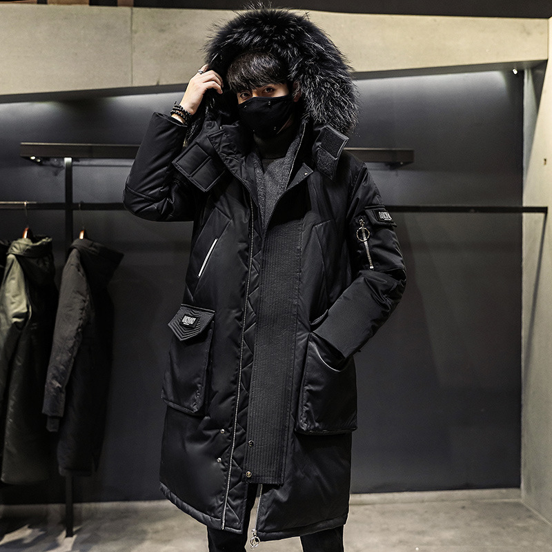 Parka épaisse au dessus du genou pour hommes, nouvelle Version coréenne, Style mi à Long, beau manteau tendance pour hommes, Parkas Design de haute qualité