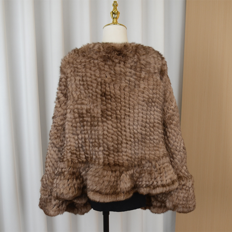 Écharpe châle en vraie fourrure de lapin 100% pour femme, poncho tricoté chaud d'hiver en fourrure de lapin naturelle, accessoires de mode en fourrure de lapin pour filles