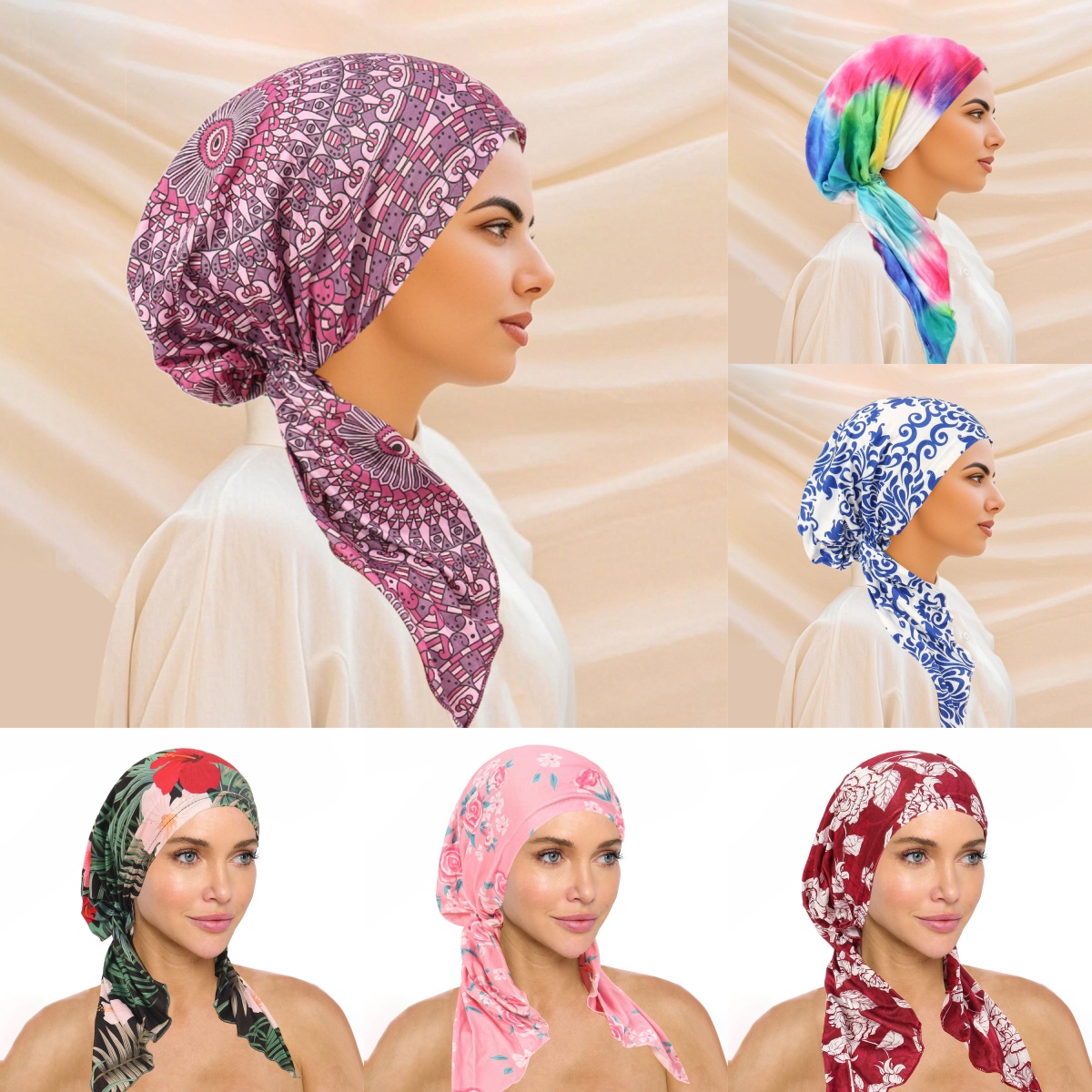 Nouvelles femmes foulard Hijab chimio casquette Turban pré-attaché chapeaux Bandana Cancer perte de cheveux foulard tête enveloppement extensible chapeau Hijabs