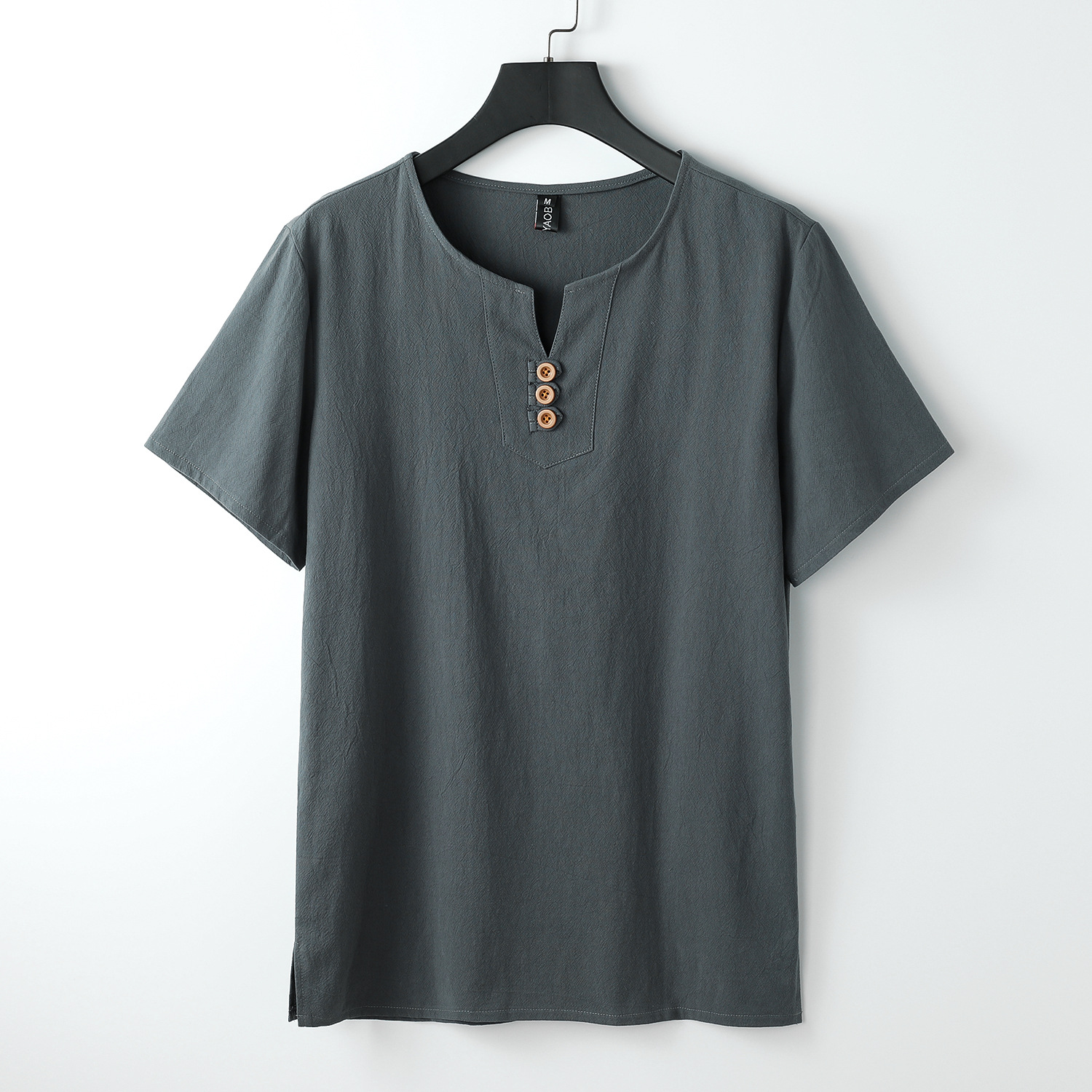 T-shirt en lin à manches courtes pour homme, estival et surdimensionné, grandes tailles 5XL 6XL 8XL 9XL