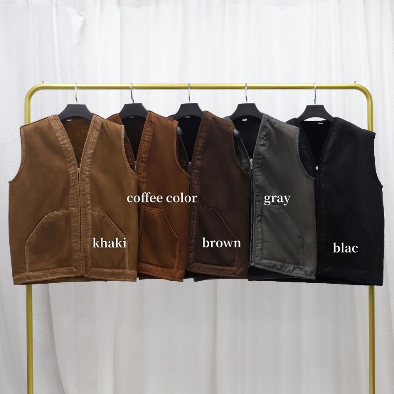 Vestes Pour Hommes islamiques hiver doublure matelassée Cargo recadrée sans manches Gilet veste porter vêtements de travail Thobe Hommes musulmans