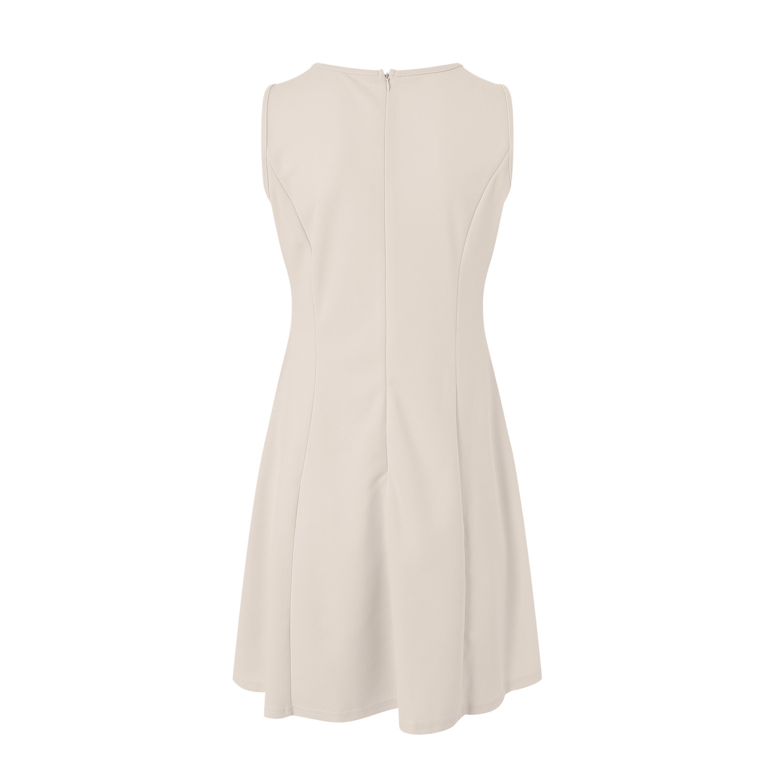 Robes pour femmes col rond sans manches une ligne robe mi-longue grande taille ample taille haute robe Club fête robe courte robes Cortos