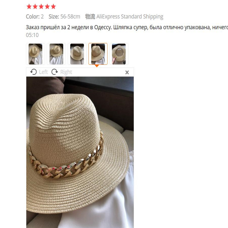 casquettes casquette chapeau femme casquette femme Chapeaux pour femmes, paille de soleil, Panama, chaîne dorée, ceinture pour hommes, printemps, noir, kaki, plage, décontracté, été