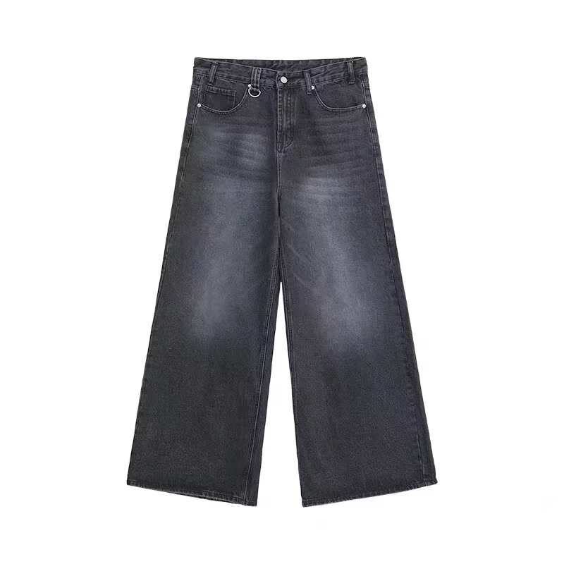 Été hommes Baggy jean unisexe Vintage Style américain droit jambe large Denim pantalon marque de mode offre spéciale pantalon décontracté