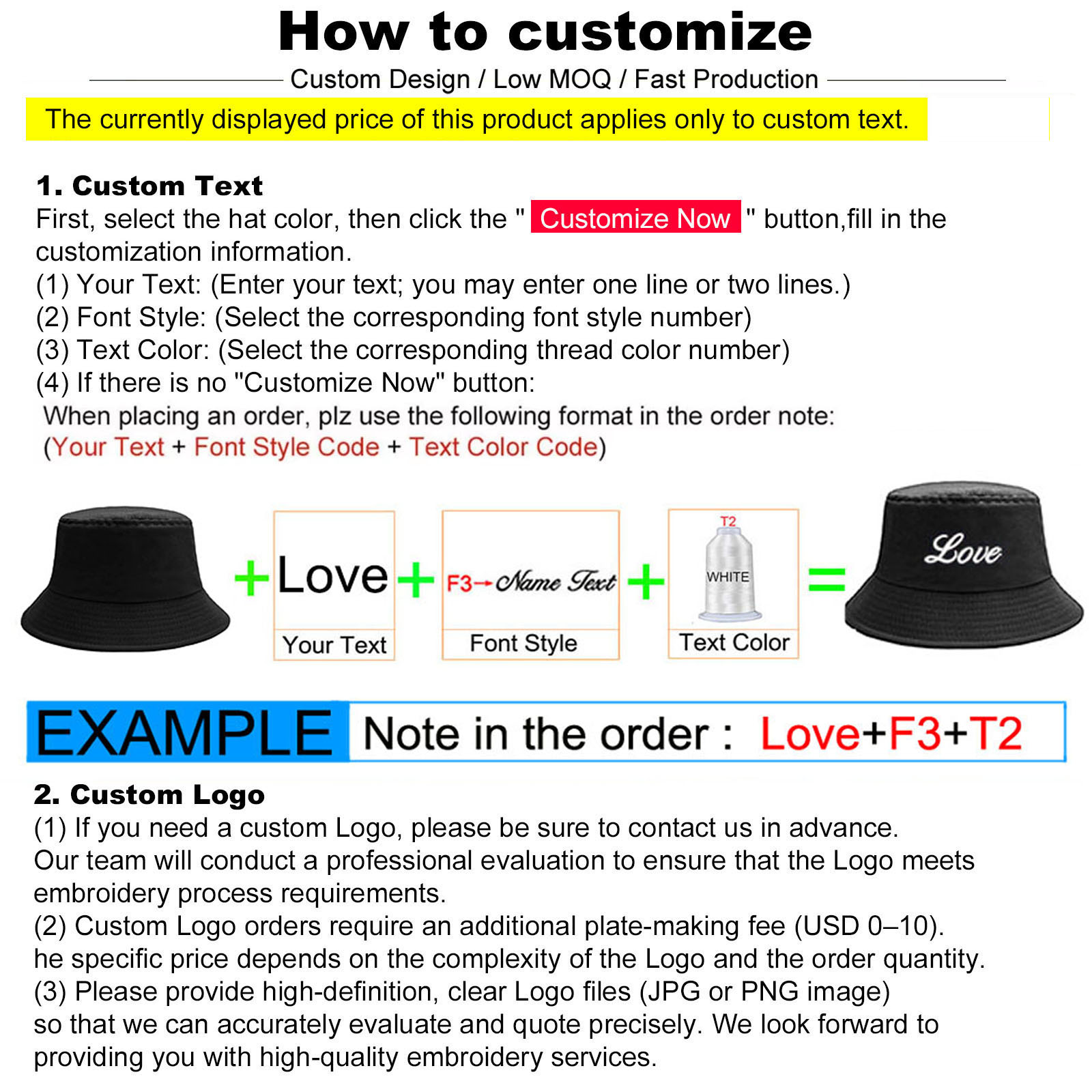 Chapeaux de pêche personnalisés avec broderie de lettres et de noms pour hommes et femmes, chapeau de soleil d'été, design personnalisé, casquettes en coton avec logo, dropshipping