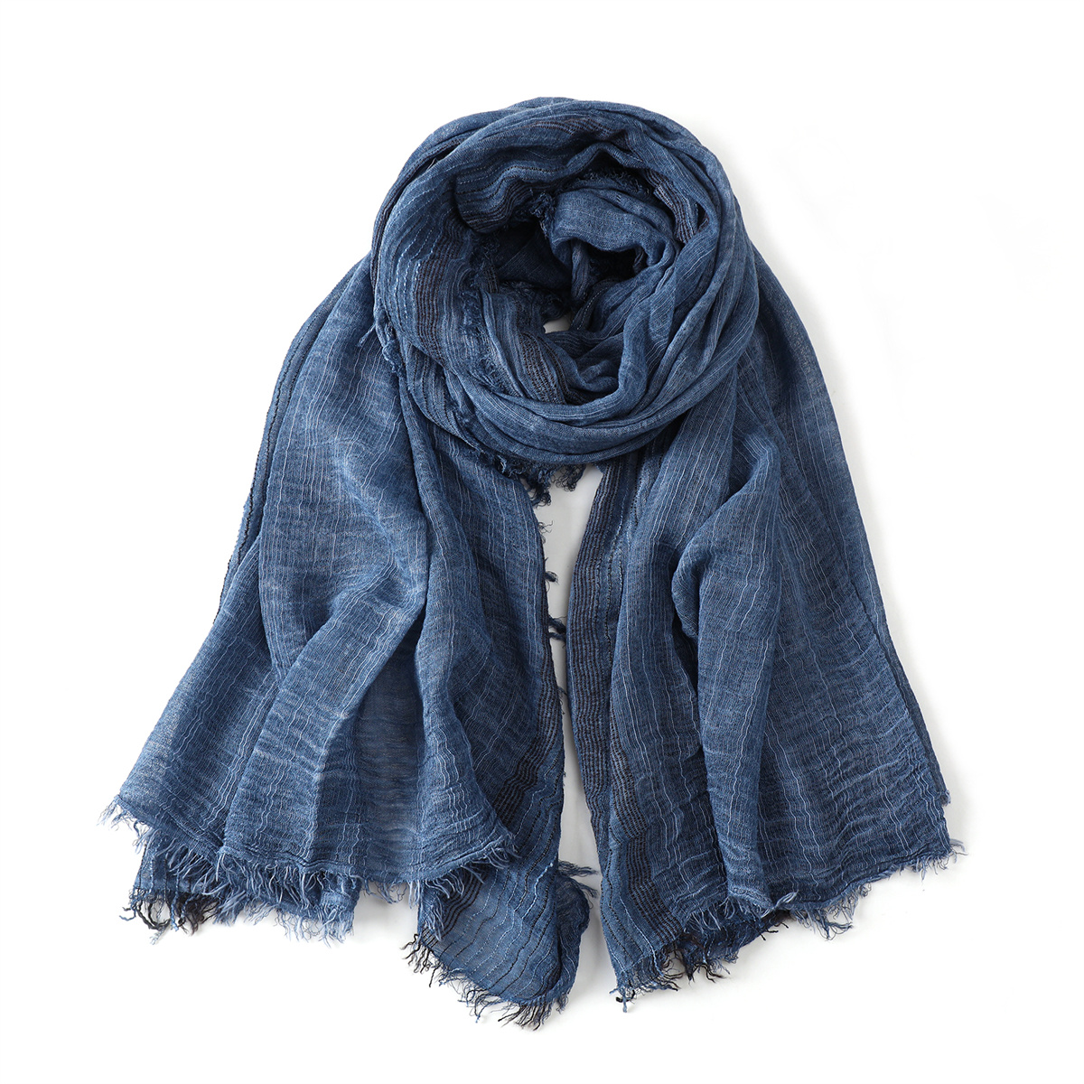 Automne hiver mode hommes foulards coton lin rayé hommes chaud foulard court gland écharpe mâle accessoires Bufandas