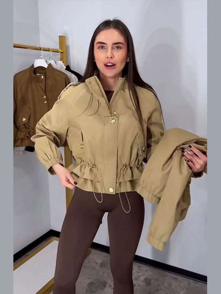 Manteau en daim à lacets pour femme, col rabattu, épaulettes, simple boutonnage, manches longues, solide, vestes élégantes, manteaux d'automne pour dames