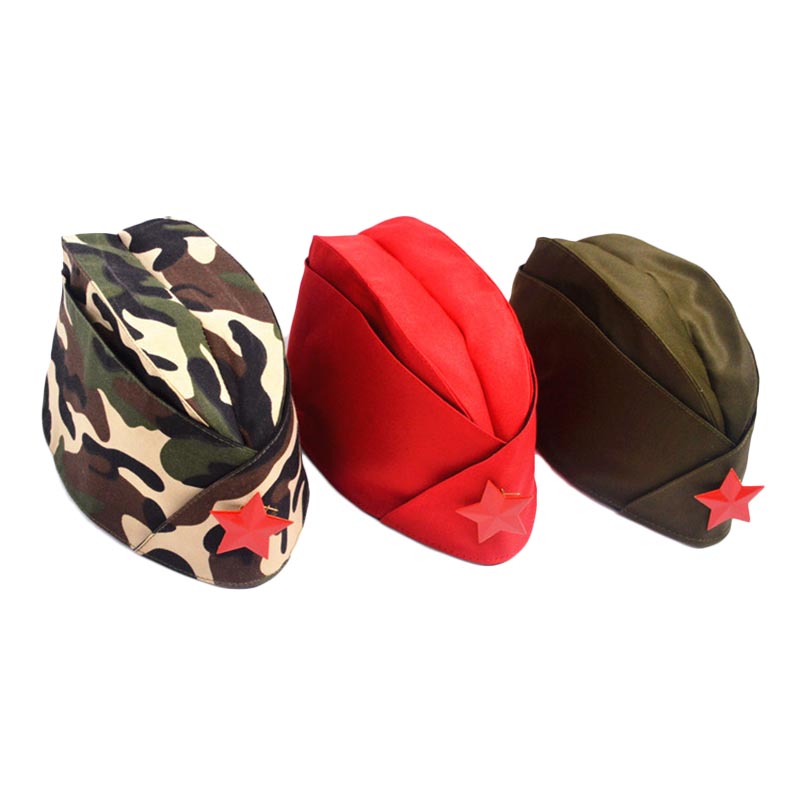 Chapeau militaire à la mode, casquette de l'armée russe, Badge camouflage vert, chapeaux de Cosplay pour spectacle sur scène de marin, casquette de bateau, accessoires pour cheveux pour femmes et hommes