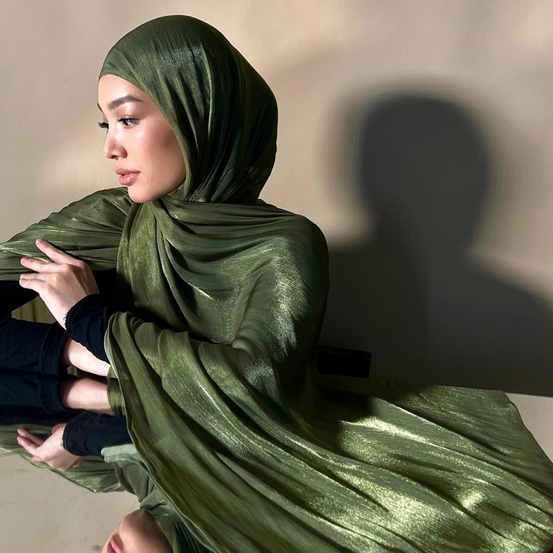 Hijabs en mousseline de soie de qualité supérieure pour femmes, voile turban doux et long, écharpes musulmanes, châles Hijab, couvre-chef Islam, accessoires Ramadan