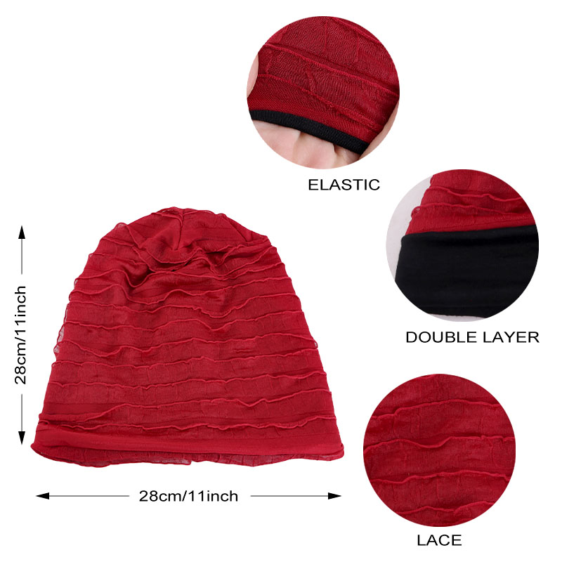 Nouveau femmes Baggy Slouchy Turban doux tricot vache persienne bonnet chapeau élastique léger respirant chimio casquettes décontracté mince tête enveloppement
