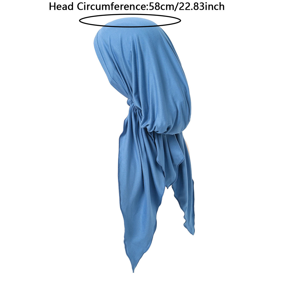 Chapeaux Hijab Turban Élastiques Doux et Respirants à Longue Queue pour Femmes et Filles, Idéaux pour la Chimiothérapie