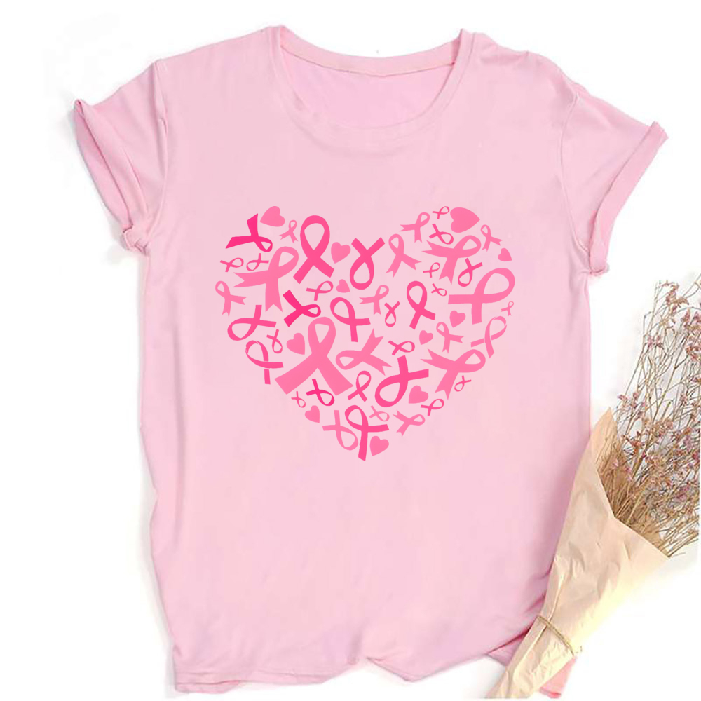 Chemises contre le Cancer du sein pour femmes ruban rose sensibilisation au Cancer du sein T-Shirt cadeaux de soins du Cancer dames T-Shirt hauts