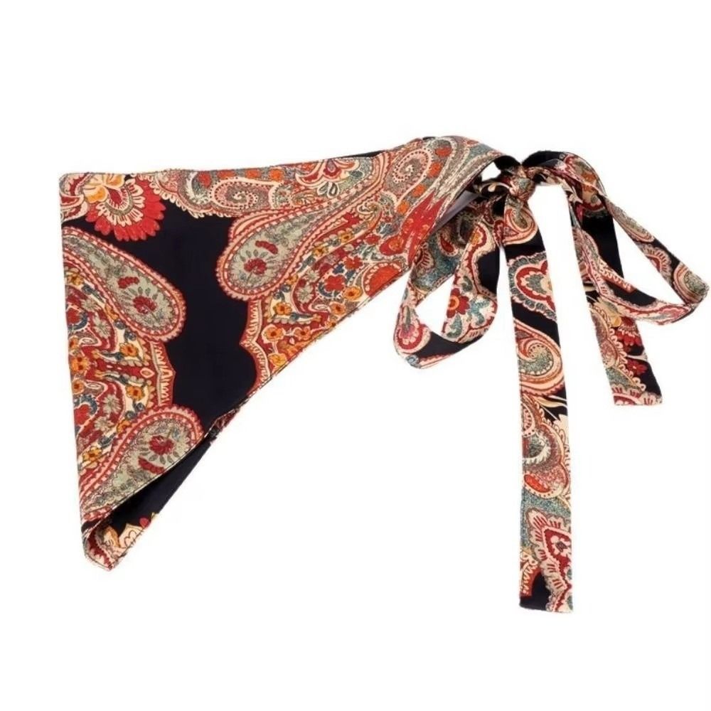 Nouvelle ceinture triangulaire bohème à pampilles, ceinture large, ceinture-foulard triangulaire, ceinture ethnique décorative exquise pour jupe, mode féminine