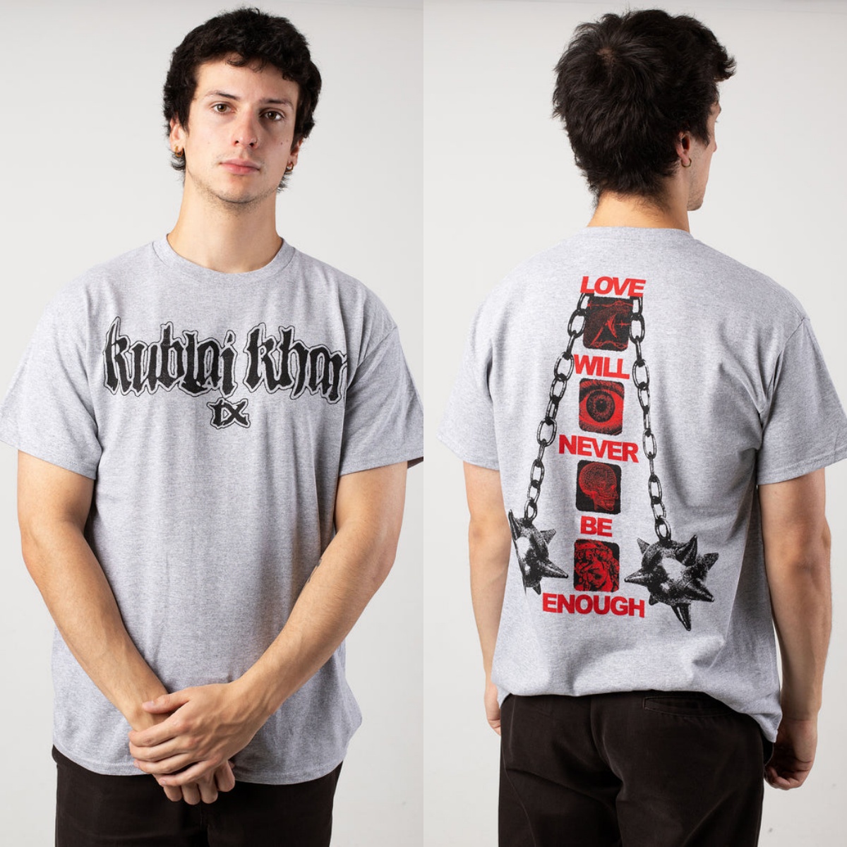 Rare Kublai Khan T-shirt en coton à motif graphique unisexe, manches courtes, marque de mode, tee-shirt de luxe décontracté vintage