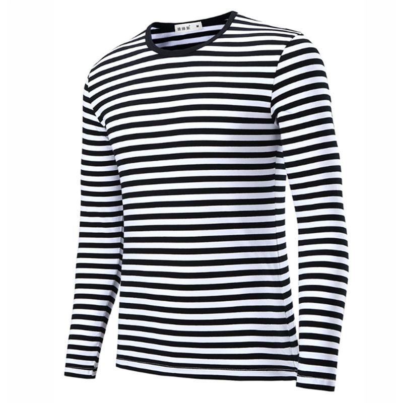 T-shirt à manches longues en coton pour hommes et femmes, vêtements Harajuku, coupe couvertes, haut à rayures, grande taille, mode