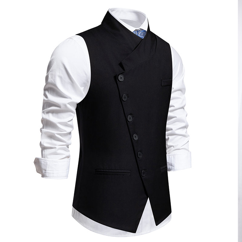 Nouveaux hommes costume gilets mode intelligent décontracté robe formelle gilet pour mariage gilets hommes couleur unie sans manches fête gilet homme
