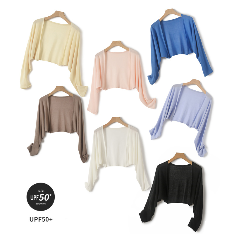 Ice InjSun-Couvertures de protection pour femmes, manches longues, châle mince, cardigan de relaxation d'été, cape, chemise d'extérieur, livraison gratuite