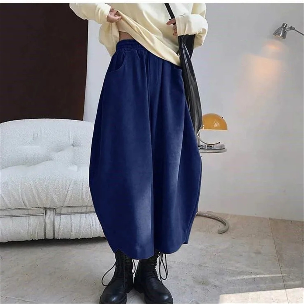 Pantalon carotte pour femme, taille élastique, décontracté, poche solide, vintage japonais, fjFemale spinal, pantalon large, vêtements à la mode