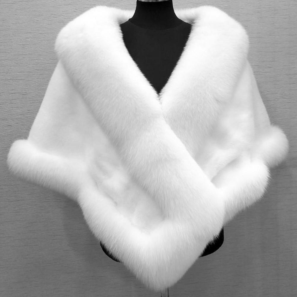 Fourrure de luxe femmes Poncho moelleux châle fourrure robe de soirée châle mariage Banquet châle robe châle en peluche Cape manteau femmes vestes