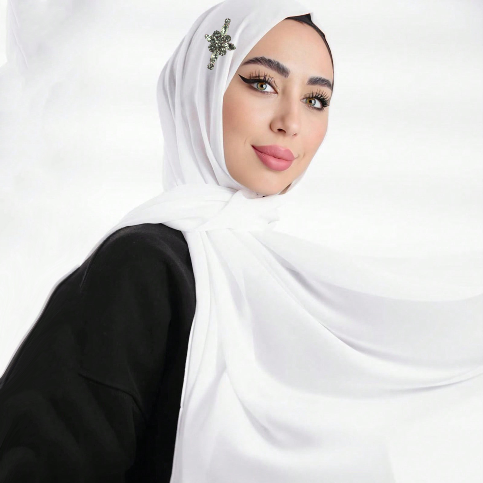 Haute qualité Premium en mousseline de soie Hijab strass écharpe malaisienne Hijab châles écharpe femmes musulmanes couleur unie bandeau