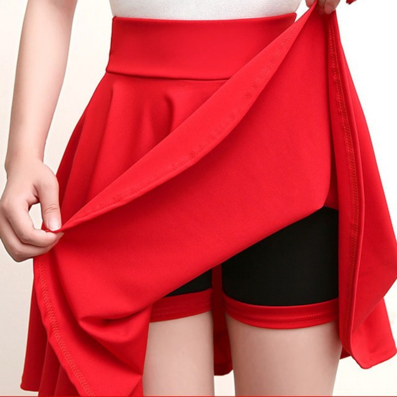Dames mode été nouveau Stylev Version coréenne jupe sport course danse carrée étudiant élégant tendance taille haute a-ligne jupe