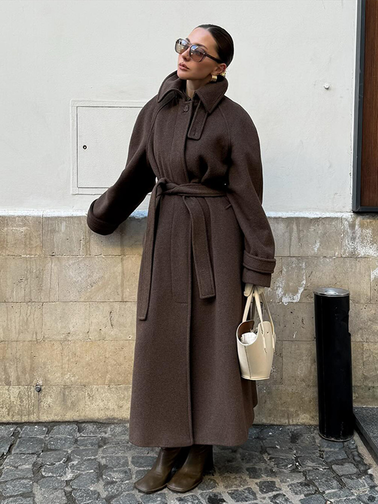 Chic en cuir PU revers veste courte femmes Vintage mode solide boutons ceinture vestes dame automne polyvalent décontracté rue vêtements d'extérieur