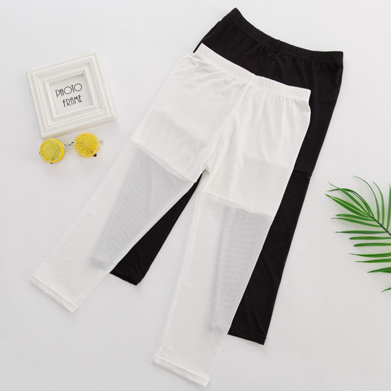Pantalons de sécurité pour femmes, Leggings extensibles en maille d'été, pantalons slim de sport, Fitness, longueur 3/4, pantalons Capri, pantalons Modal fins