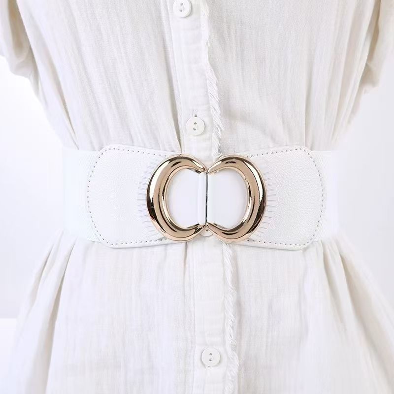 Ceinture à boucle incrustée avec cordon élastique, doudoune large de style coréen pour femmes à la mode