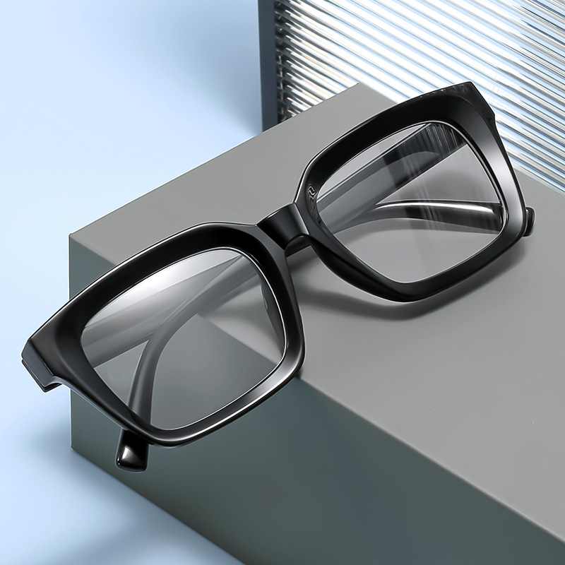 Monture de lunettes d'ordinateur vintage noire pour femmes et hommes, anti-lumière bleue, lunettes carrées bloquant la lumière bleue, lunettes optiques