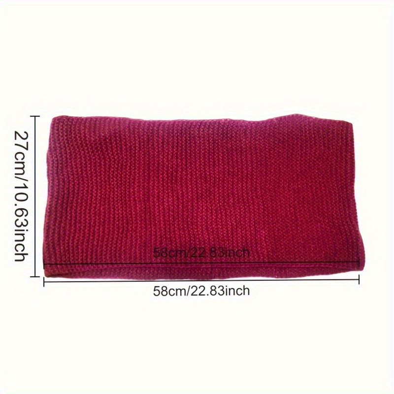 Écharpe en tricot épais de couleur unie pour femmes, écharpe chaude de Style coréen, automne hiver