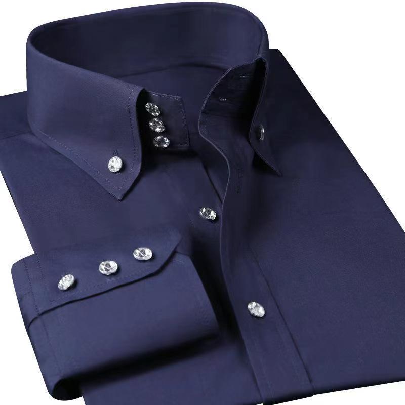 Chemise blanche à manches longues pour hommes, chemise décontractée, coupe couvertes, vêtements d'affaires formels, coréen, non repassage, printemps, automne, nouveau
