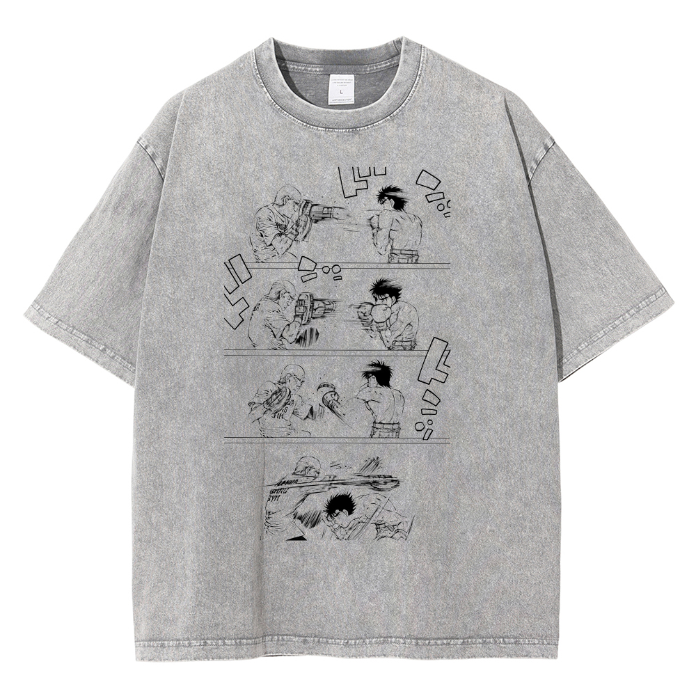 Hommes femmes Hajime No Ippo Anime T-shirt Kamogawa boxe gymnase Makunouchi Takamura KGB graphique T-shirt mâle lavé coton t-shirts