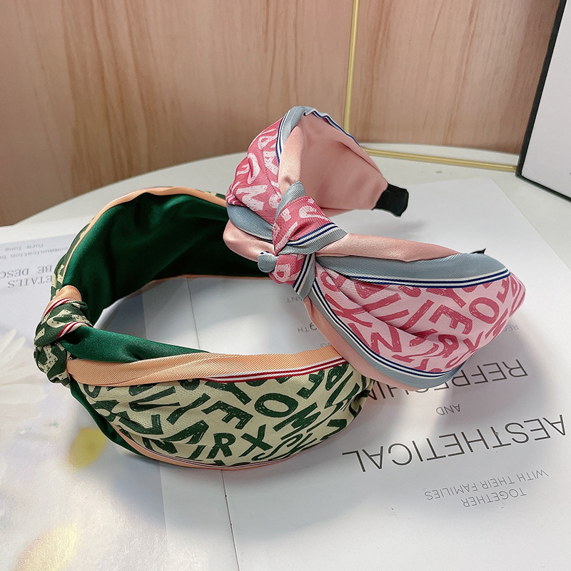 Bandeau à nœud central pour femme, large côté, fleur de lettre, bandeau de sauna, turban décontracté, accessoires pour cheveux de voyage, nouvelle mode