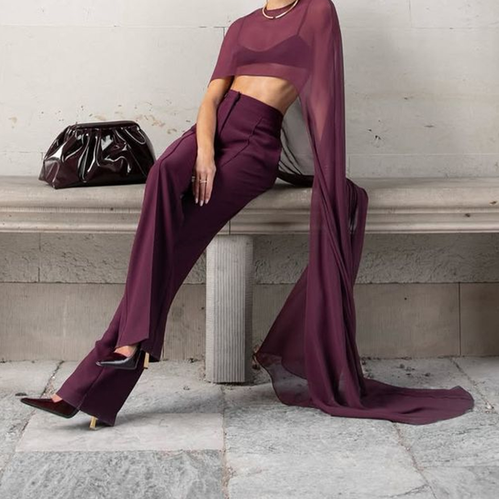 Cape en mousseline de soie pour femmes, Vintage, maille transparente, châle, asymétrique, fluide, pour robe de soirée, couverture courte, Poncho