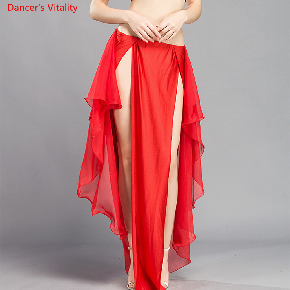 Robe sexy en mousseline de soie pour femmes, jupe d'entraînement indienne, vêtements à renversement élevé, livraison gratuite, vente en gros, 6 couleurs