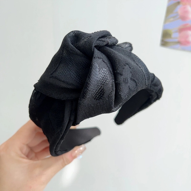 Nouveau Bandeau Large en Dentelle Printemps-Été, Nœud Frais, pour Coiffure Haute et Lavage du Visage, Accessoire Cheveux