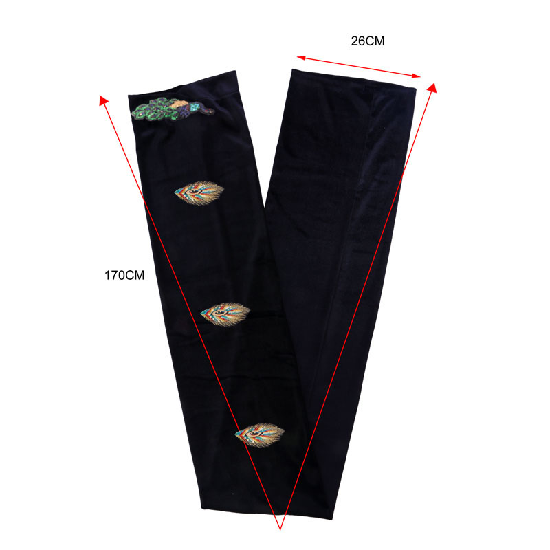 Nouveau Turban Long en Velours Orné de Paon et de Paillettes pour Femme, Foulard de Luxe pour Femme, Hijab, Turbante