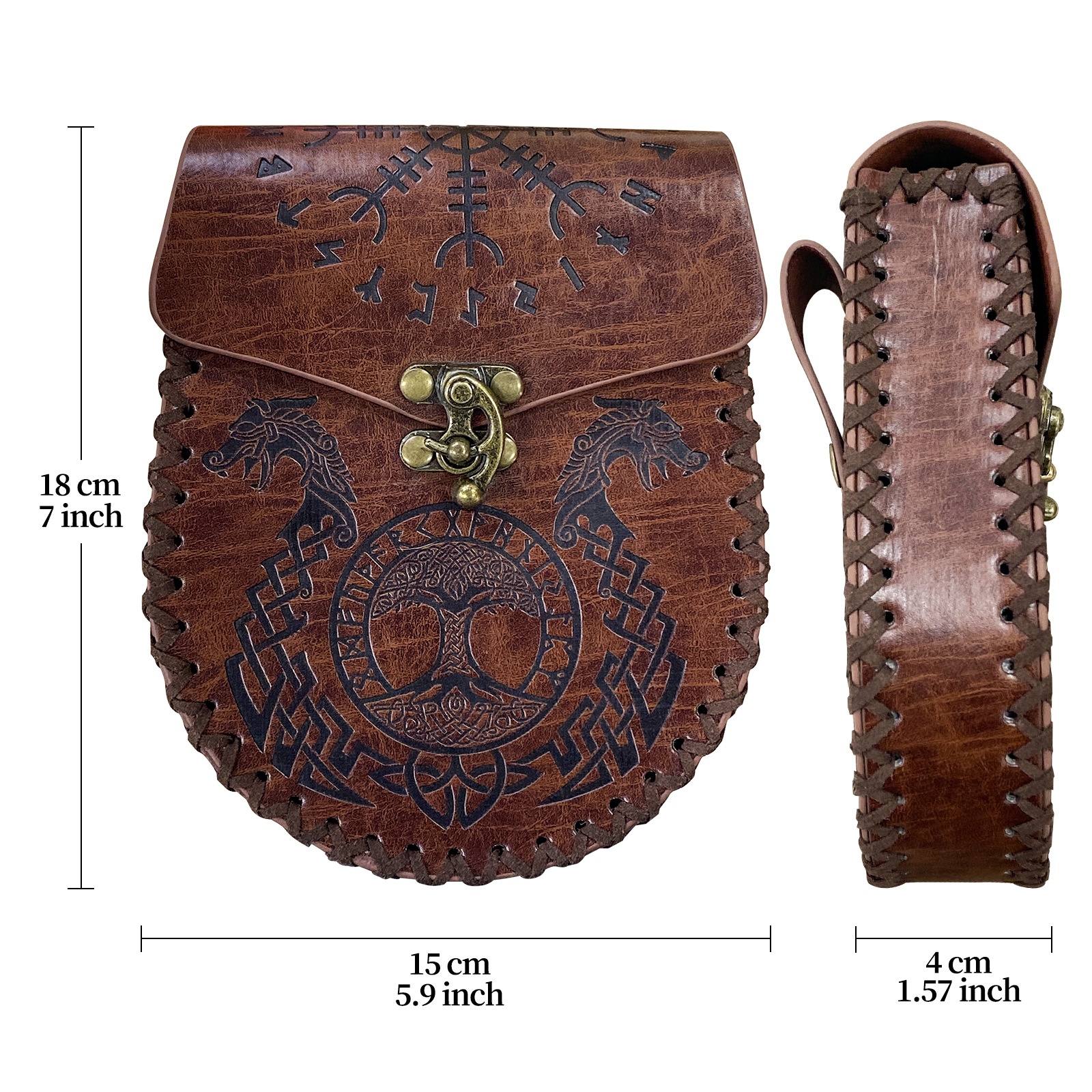 Sac Renaissance nordique en relief, sac de ceinture, accessoires de Costume Renaissance, sac de taille LARP, porte-monnaie Cosplay rétro médiéval