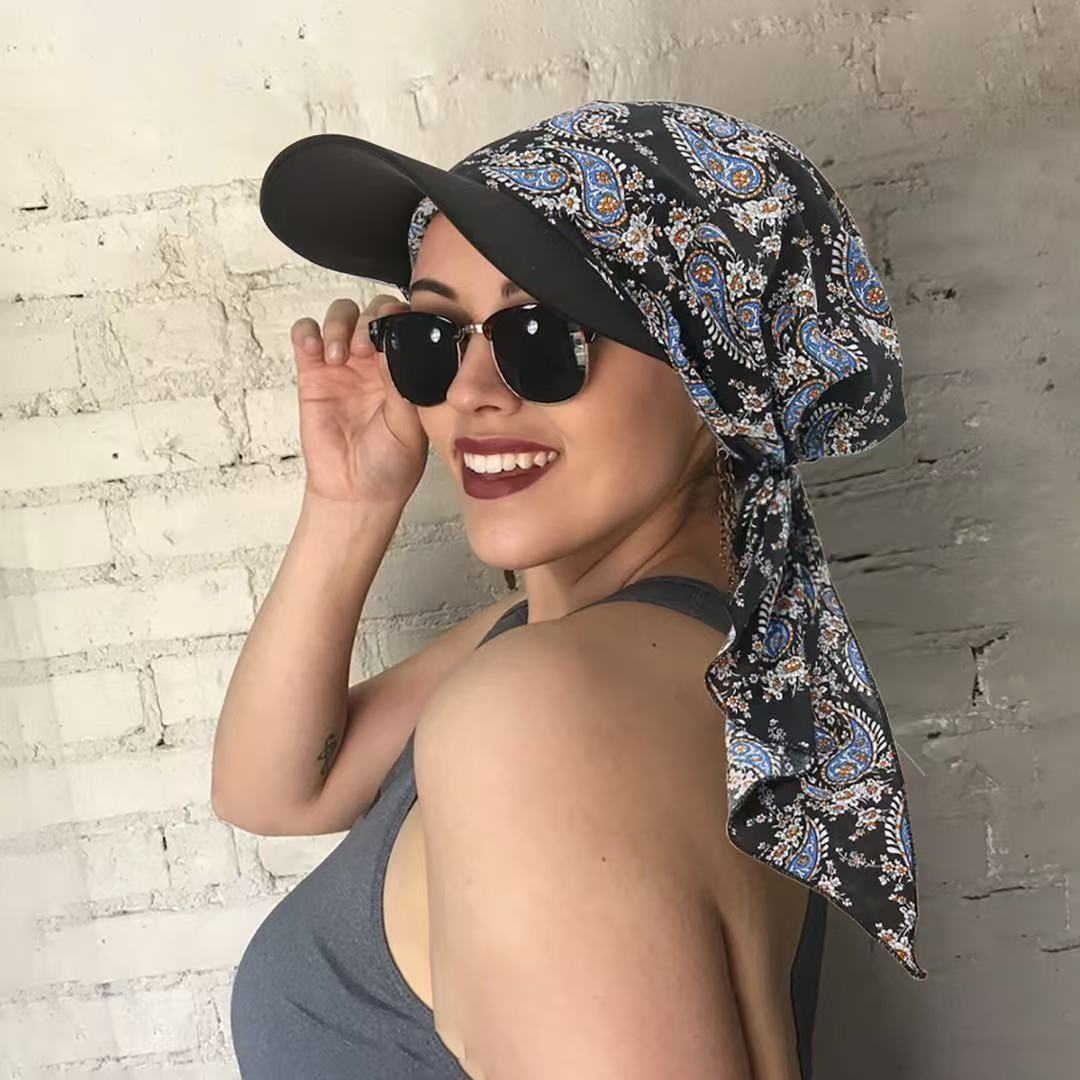 Nouveau turban hijab musulman pour femmes et filles, casquette de baseball, chapeau de soleil, foulard, bonnet, imprimé floral, foulards doux et tendance pour femmes