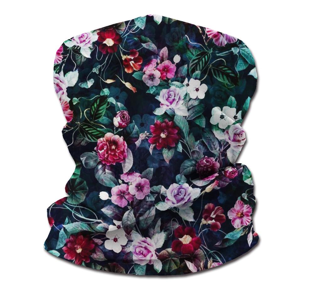 Bandana Femme Imprimé Floral Cache-cou Cache-oreilles Cache-visage intégral Coupe-vent Moto Ski Sport d'hiver Extérieur Foulard tubulaire
