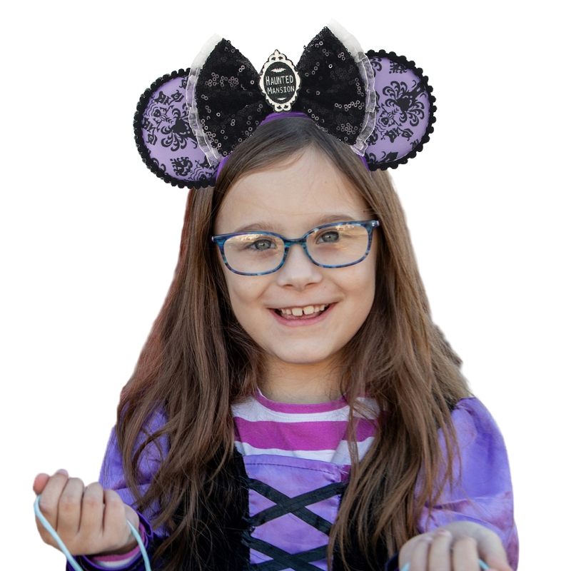 Bandeau mignon en forme de tête de souris de dessin animé, avec oreilles de dessin animé, nœuds à paillettes, bandeau pour cheveux, accessoires de coiffure pour fêtes et cosplay, jouets et cadeaux pour enfants et adultes.