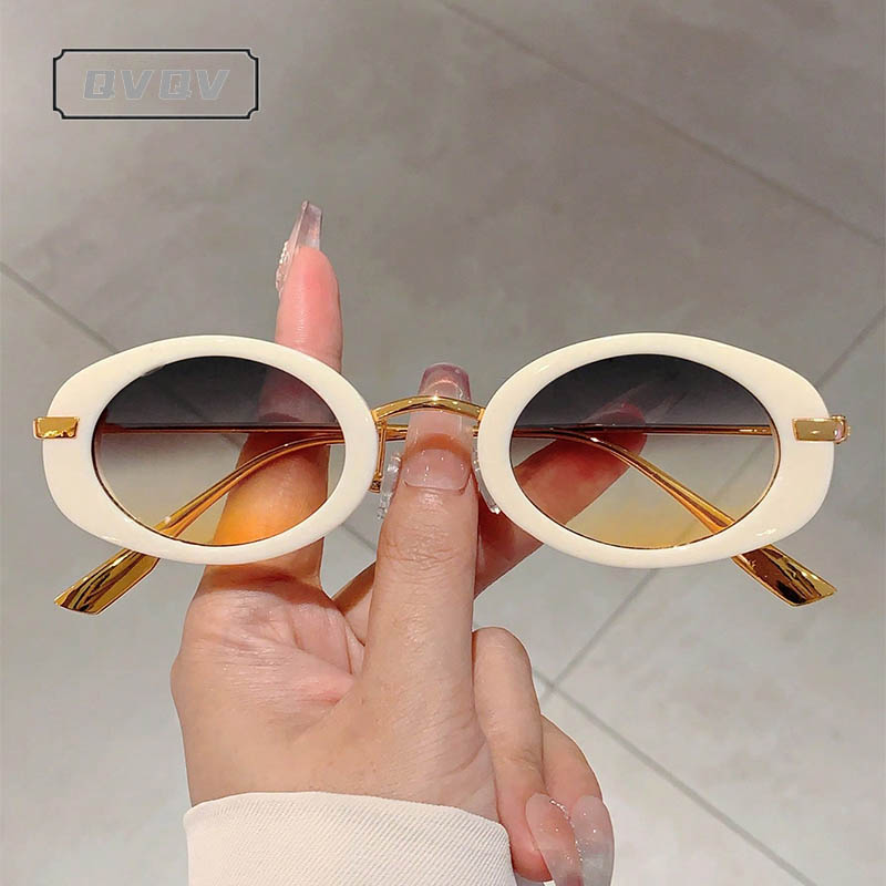 Lunettes de soleil polygonales ovales tendance pour femmes, design de marque de luxe, monture en alliage, idéales pour les vacances et les voyages