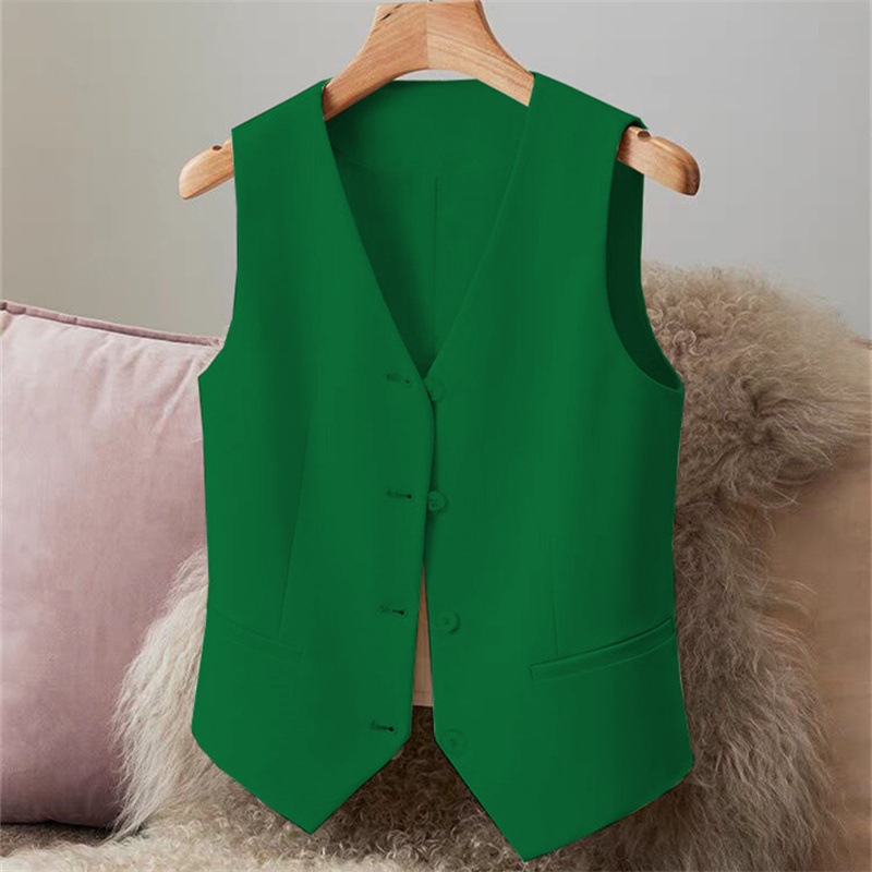 Fibrgla03/Wear-GlaElegant FibrV Neck for Women, Formal Business Style, Retro Office, New