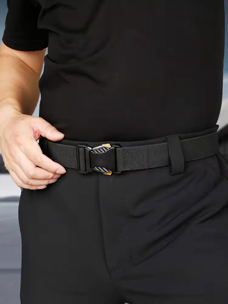 Ceinture tactique pour hommes pour les sports de plein air ; Ceinture pour jeans ; Ceinture polyvalente décontractée pour l'exercice et l'entraînement