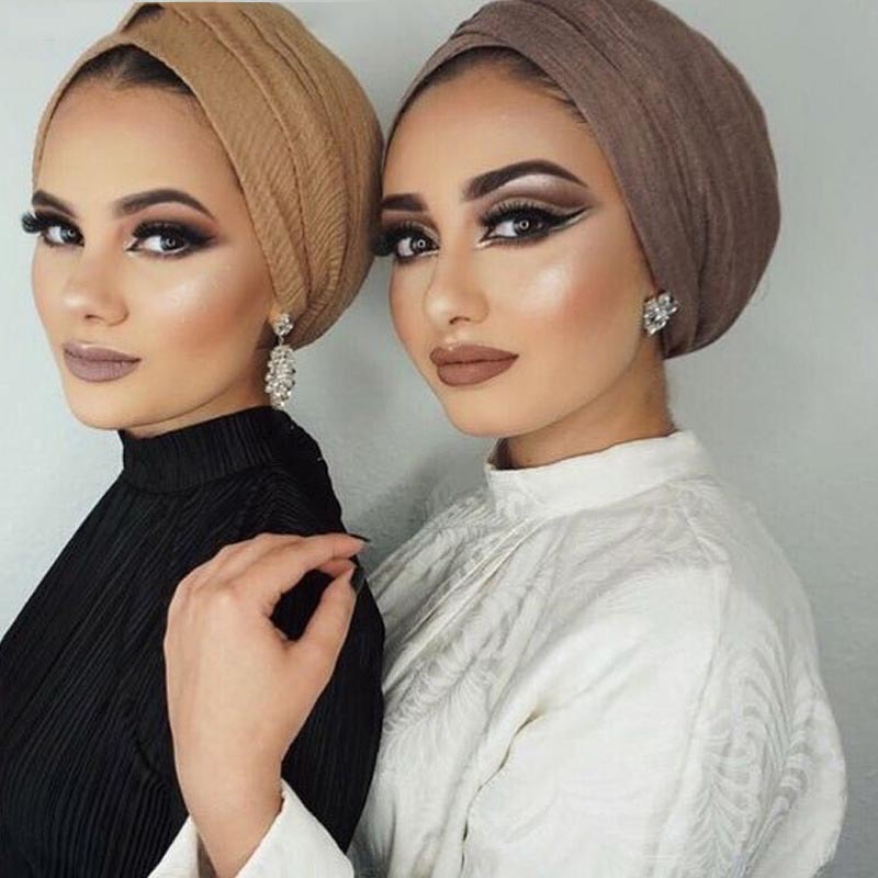 Prix de gros 195*95 cm femmes musulman froissé hijab écharpe femme musulman doux coton foulard islamique hijab châles et enveloppes