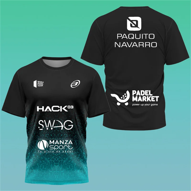 T-shirt de sport pour homme, style mode, pour le tennis, le badminton et le tennis de table, vêtements d'entraînement d'extérieur, hauts amples à manches courtes pour l'été