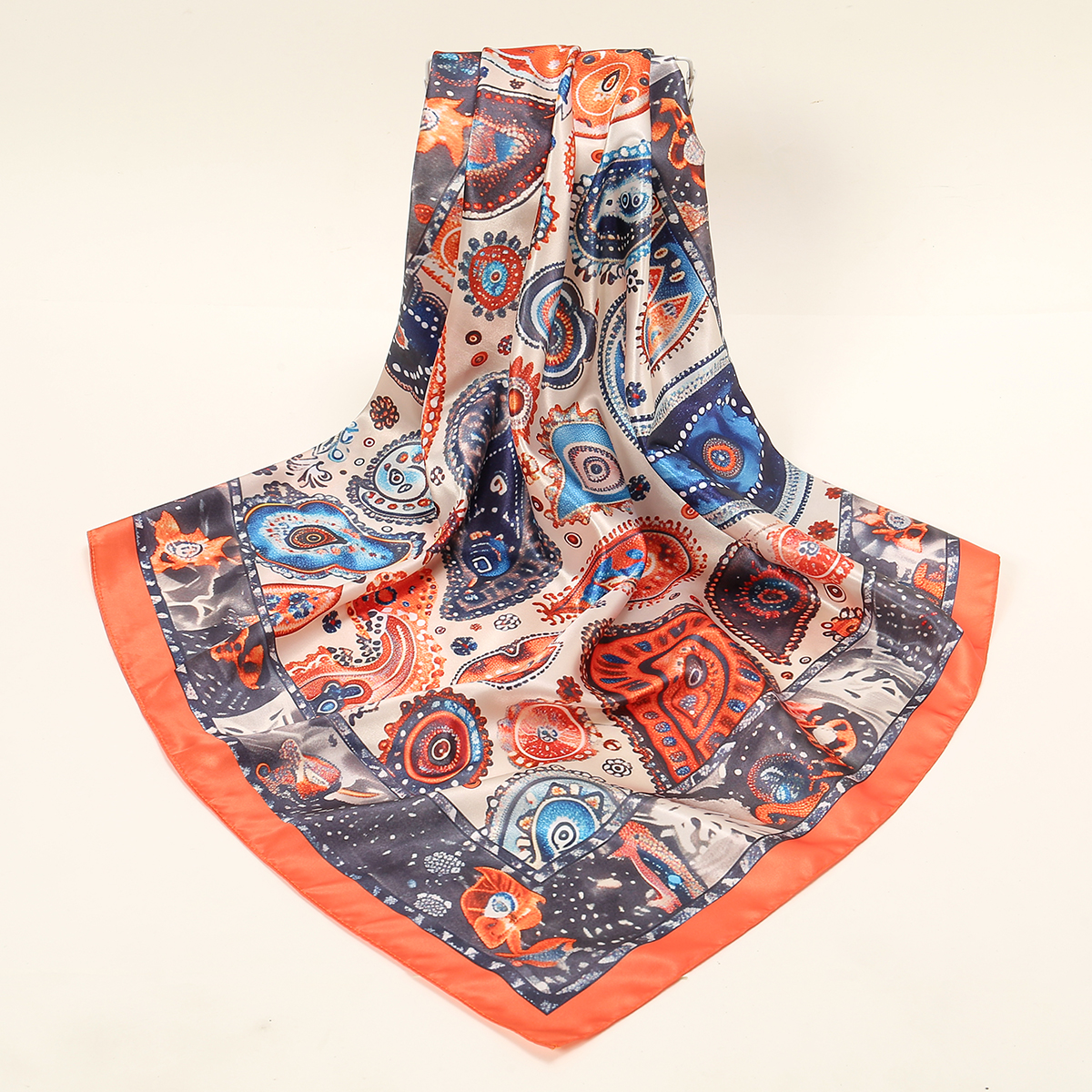 Nouveau foulard Palestine Keffiyeh femmes imprimé carré écharpe musulman Hijab Satin soie mouchoir Bandanna silencieux foulard enveloppes