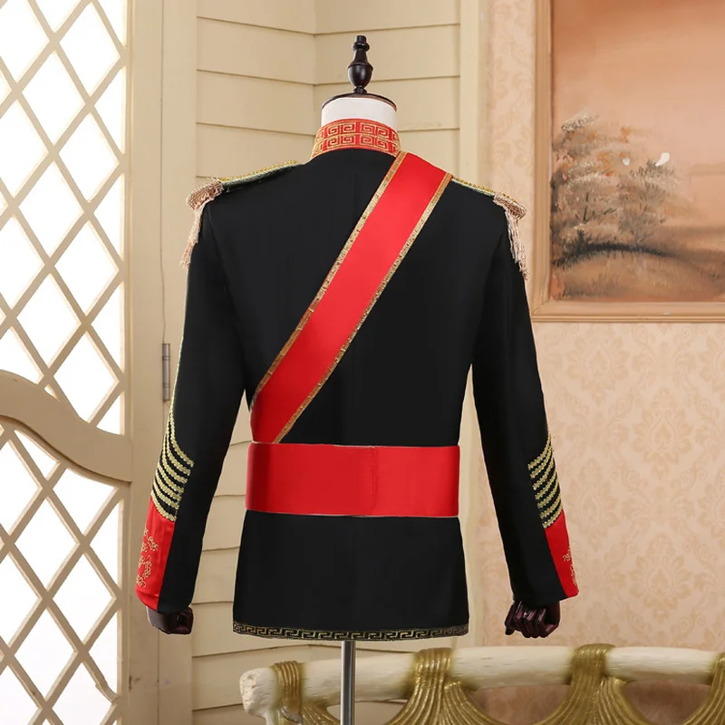 Costume de mariage royal Prince Guard William pour hommes, veste, manteau, uniforme d'Halloween, épaulette, tenue de carnaval, olympiques blazer pour adultes