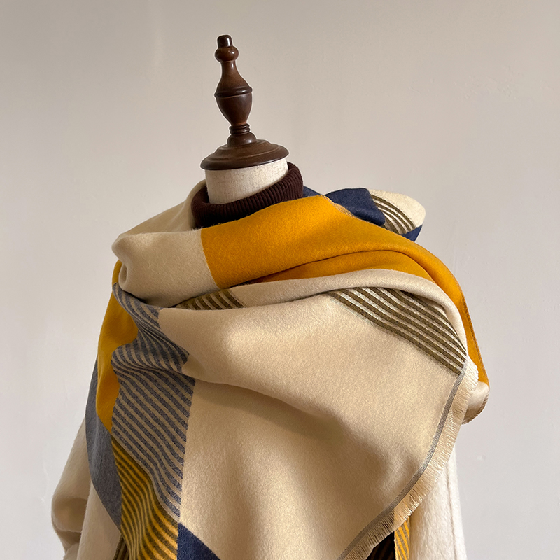 Écharpe en cachemire vintage polyvalente, garder au chaud, épaissie, nouvelle mode, hiver